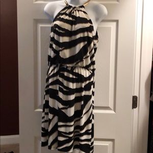 Dress Barn Black And White Halter Dress - image 1